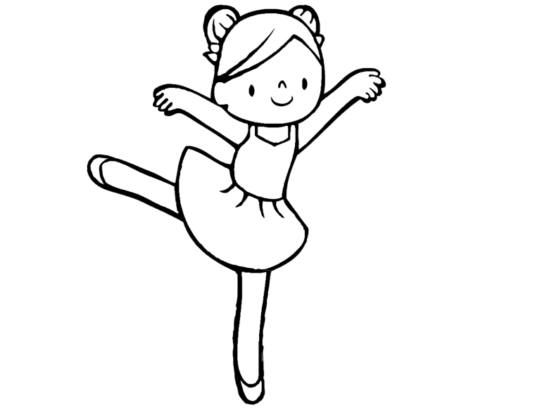 Рисование девочка пляшет