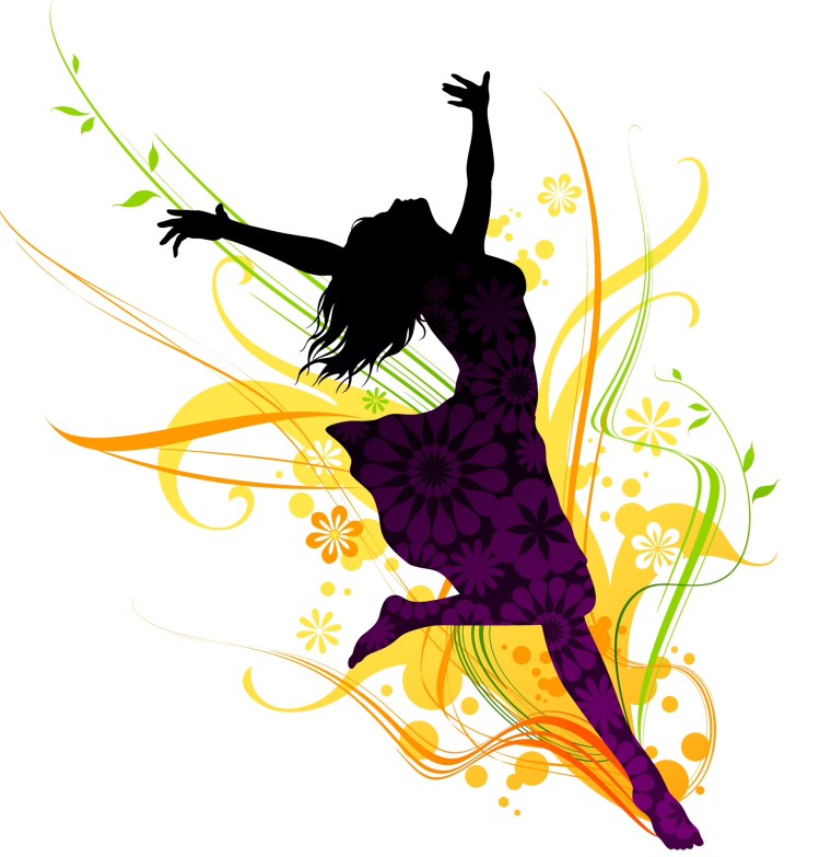 Силуэт цветной