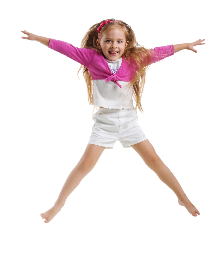 Девочка в прыжке