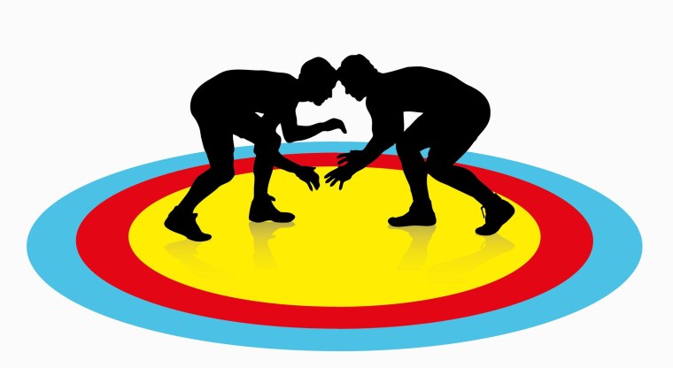 Греко-Римская борьба силуэты борцов