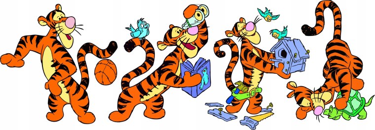 Ходить на руках тигра из Винни пуха