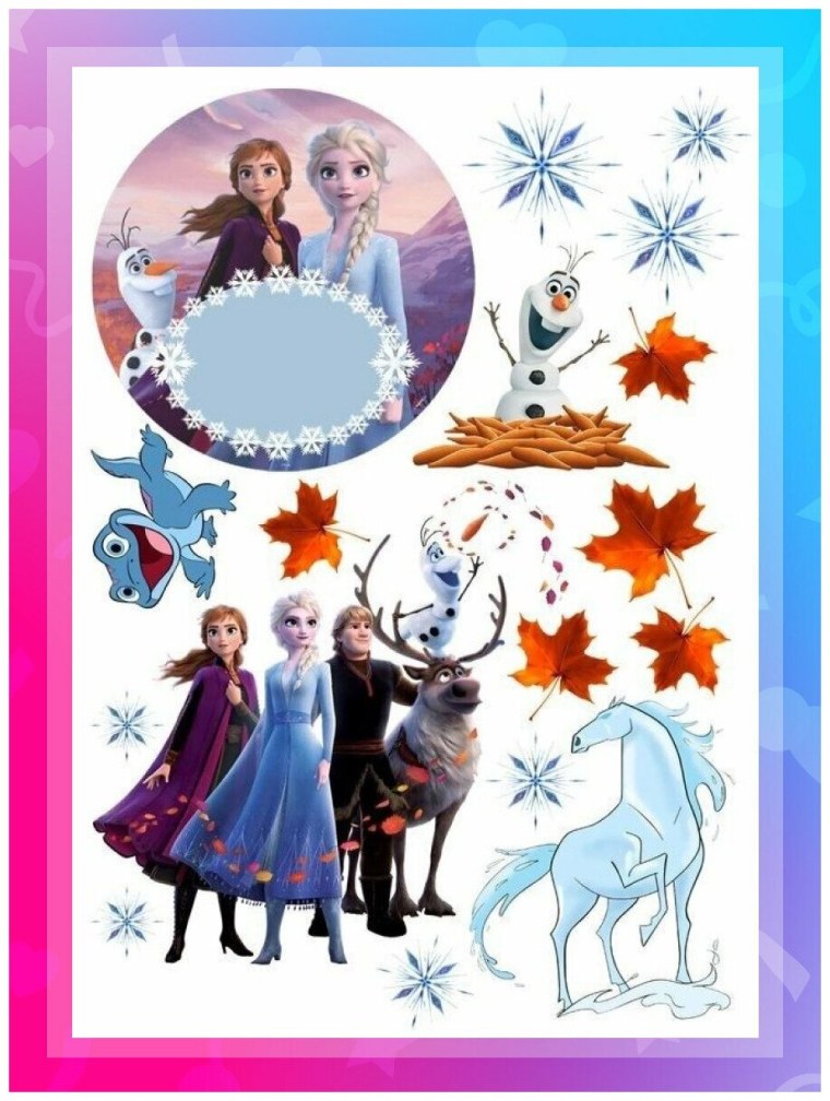 Сахарная картинка Холодное сердце