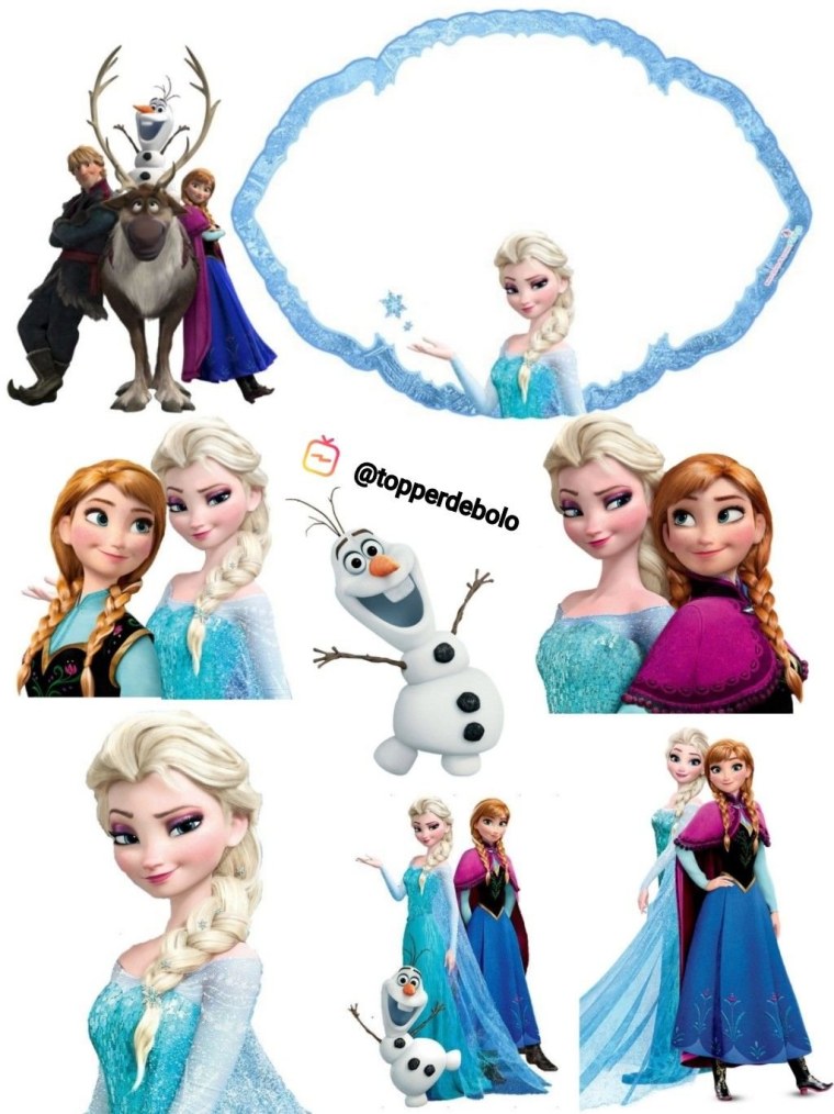 Торт с героями Холодное сердце