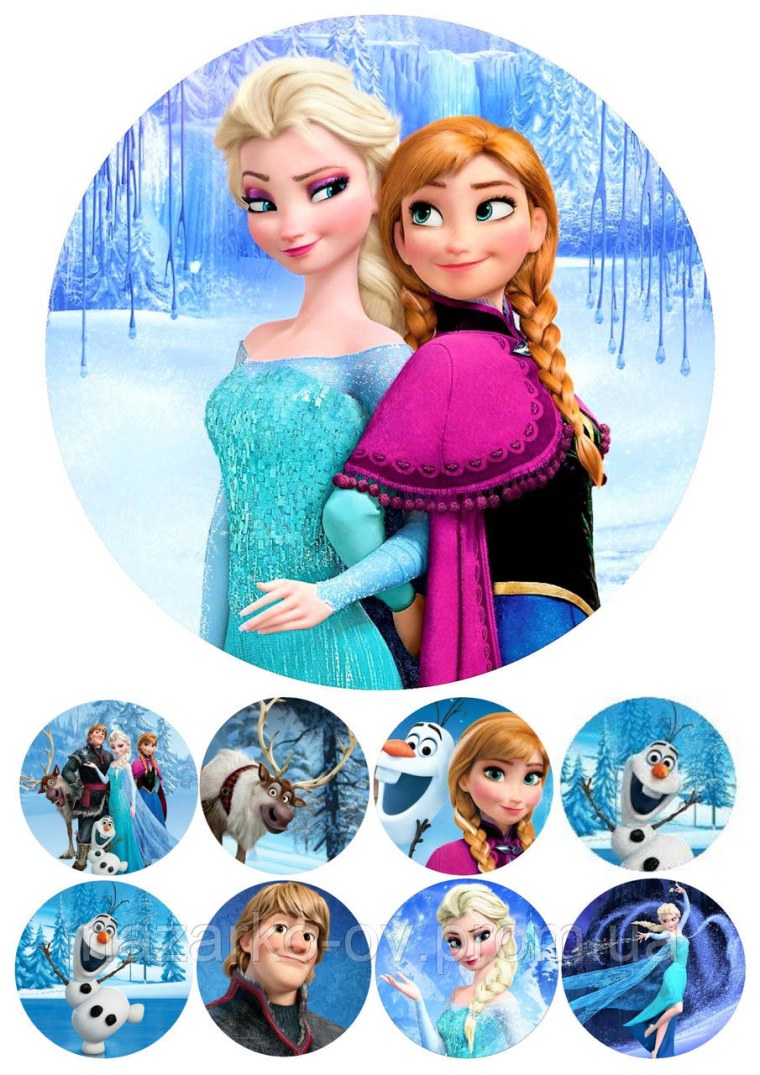 Вафельный декор Холодное сердце