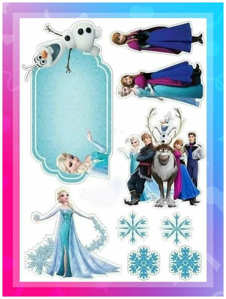 Вафельная картинка на торт Холодное сердце