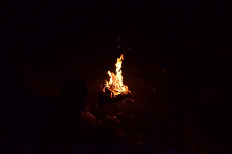 Костёр лес Темнота