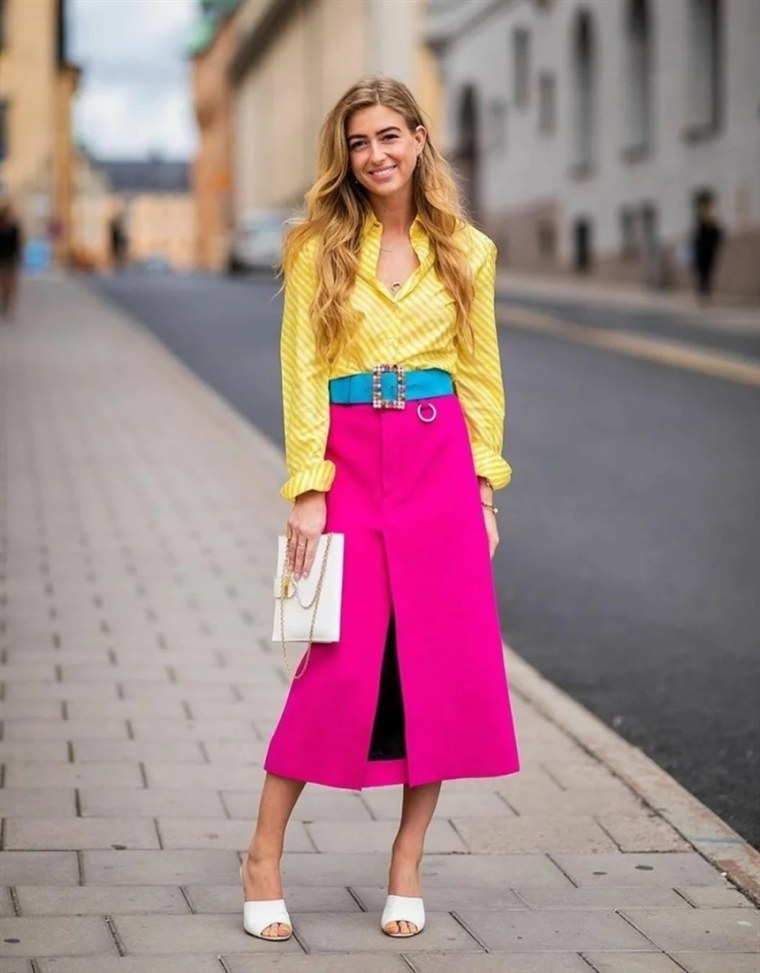 Колор блокинг стрит стайл