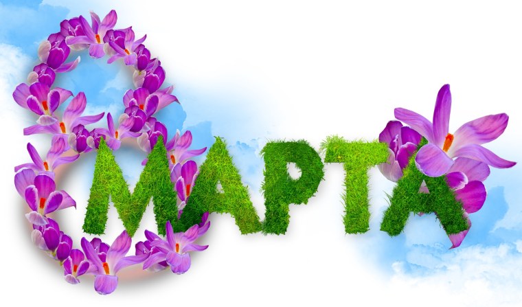 Март надпись