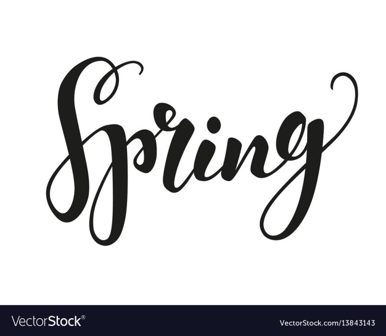 Красивая надпись Spring