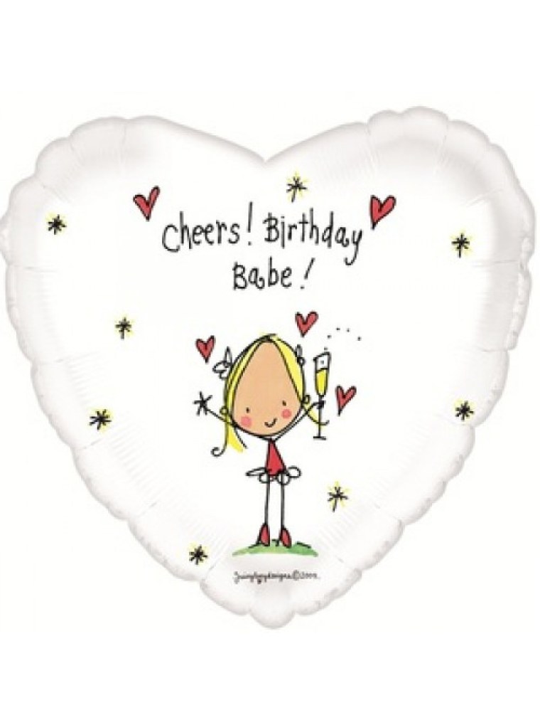 Шар сердце с днем рождения