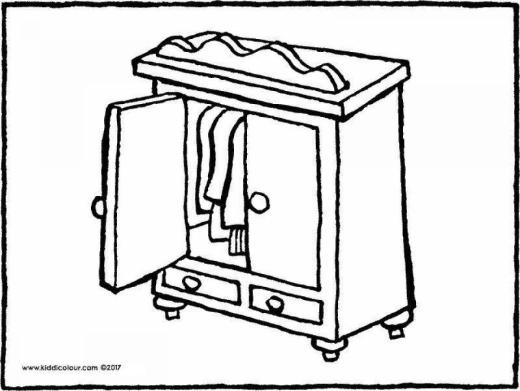 Раскраска шкаф для одежды