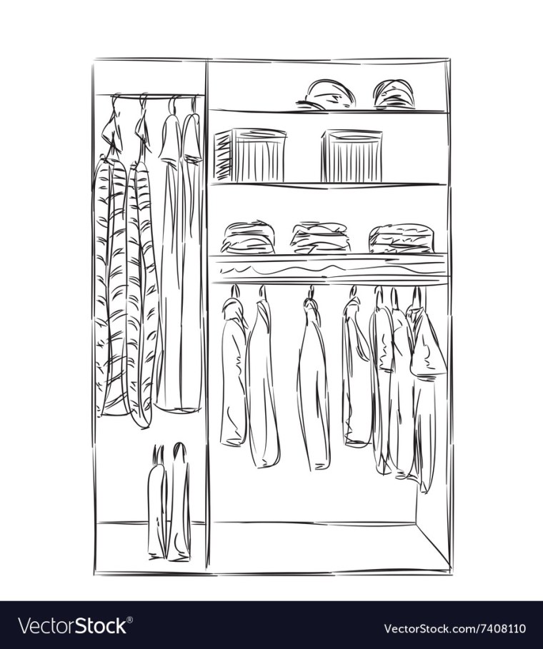 Шкаф гардероб эскиз