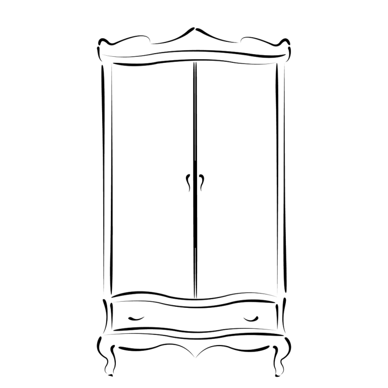 Низкий плательный шкаф