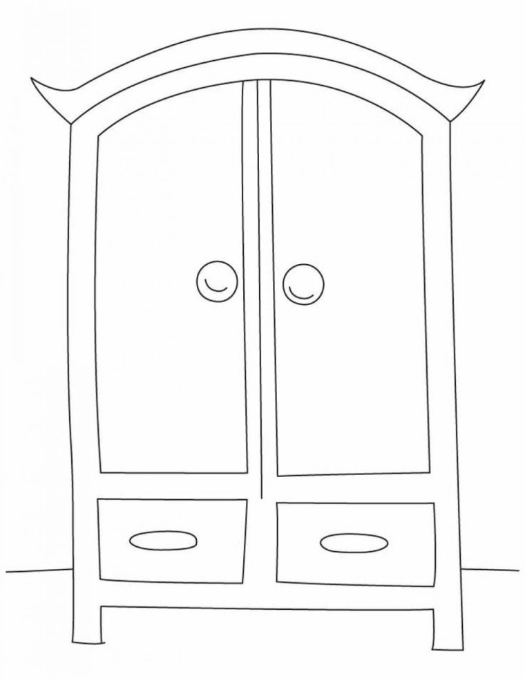 Гардероб с одеждой черно белый