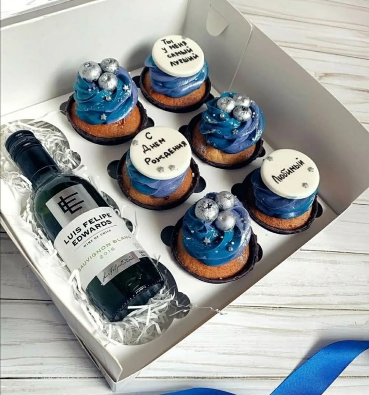 Капкейки для мужчины на день рождения