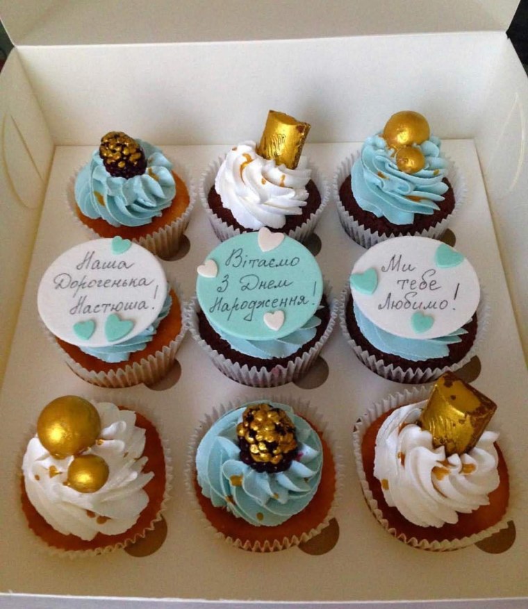 Капкейки с надписями с днем рождения ребенку