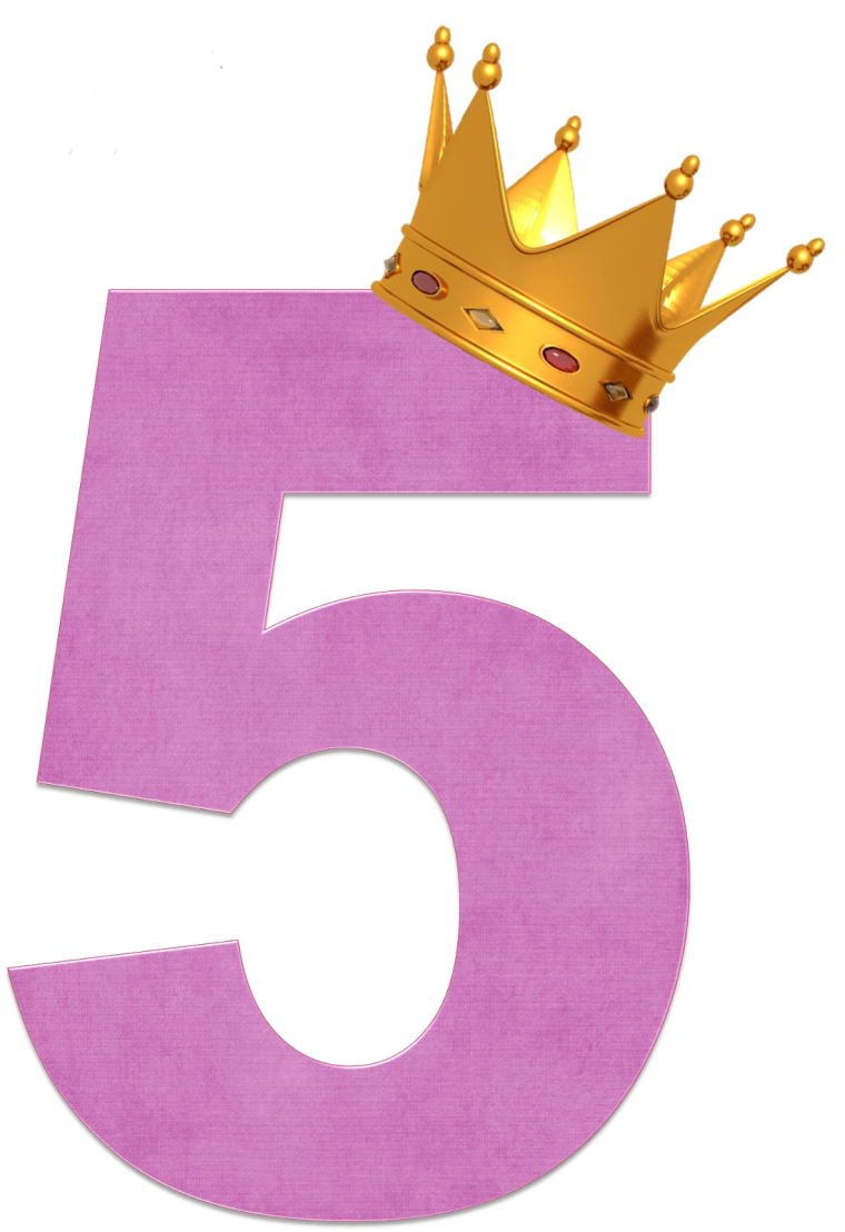 Цифра 5 с короной