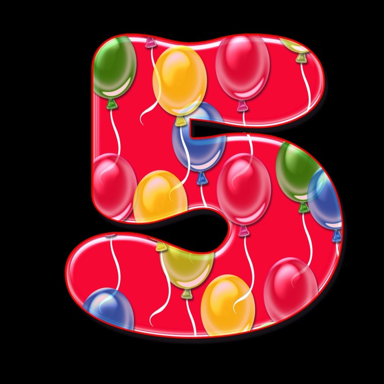 Цифра 5 красивая