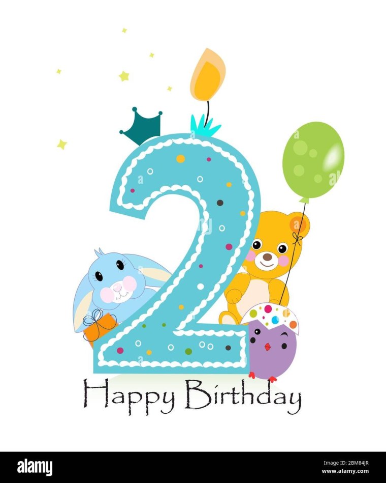 2 Года мальчику стильная открытка