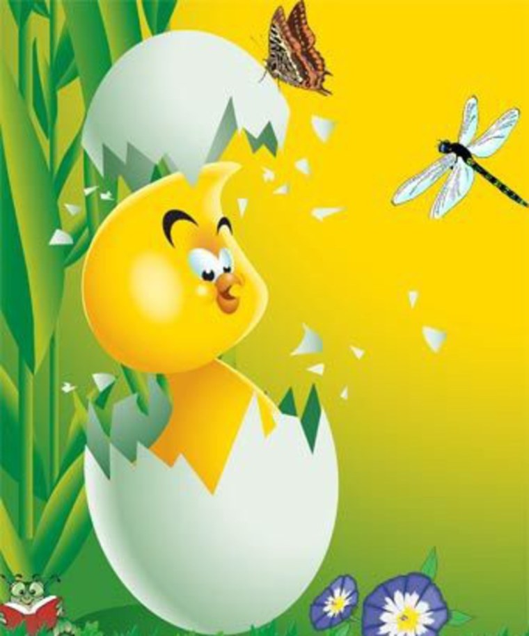 Открытка вылупившийся цыпленок