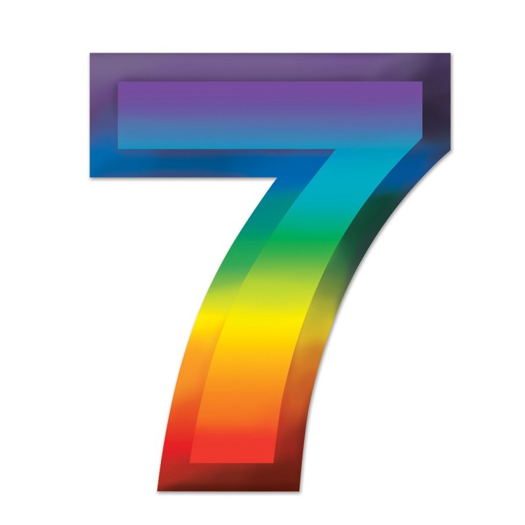 Цифра 7 цветная