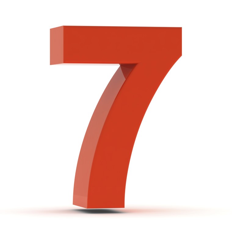 Цифра 7 без фона