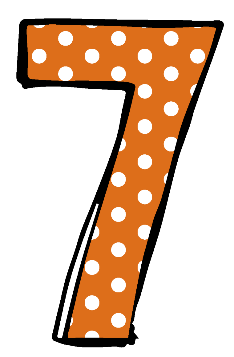 Цифра семь красивая