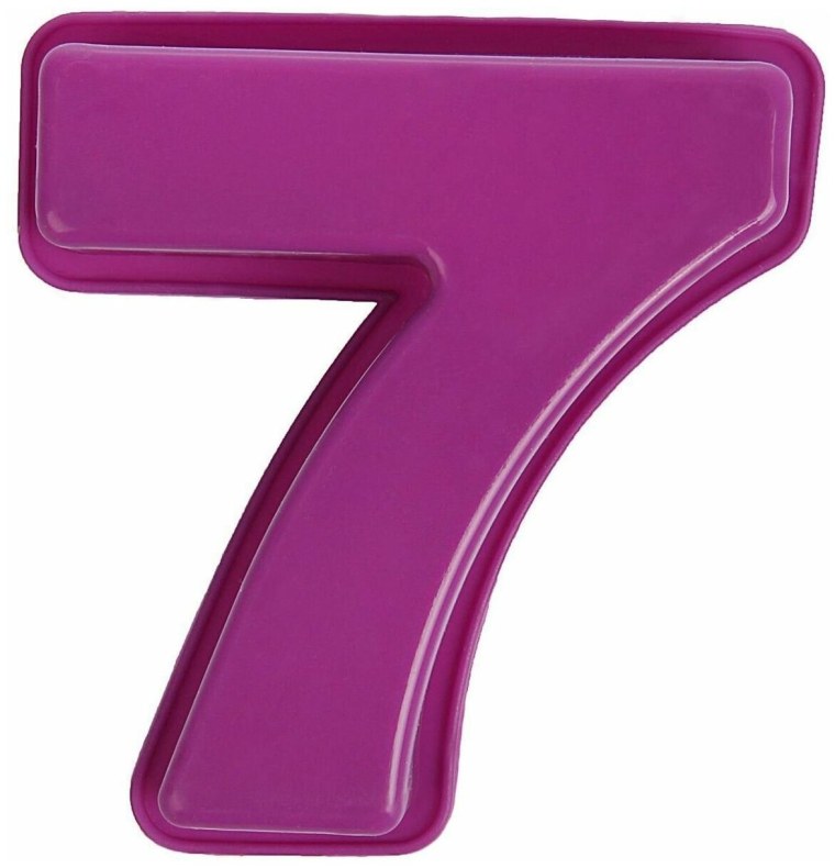 Цифра 7 сиреневая