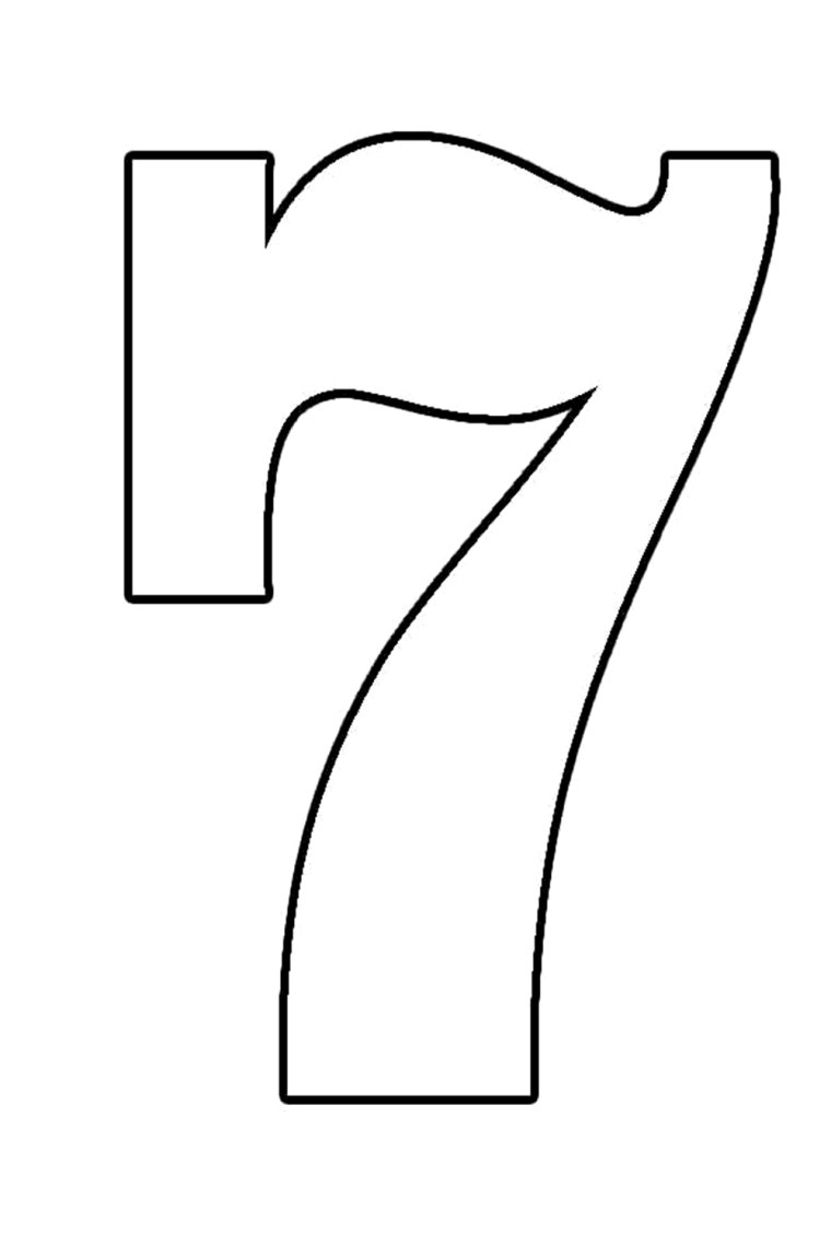 Трафарет для торта цифра 7