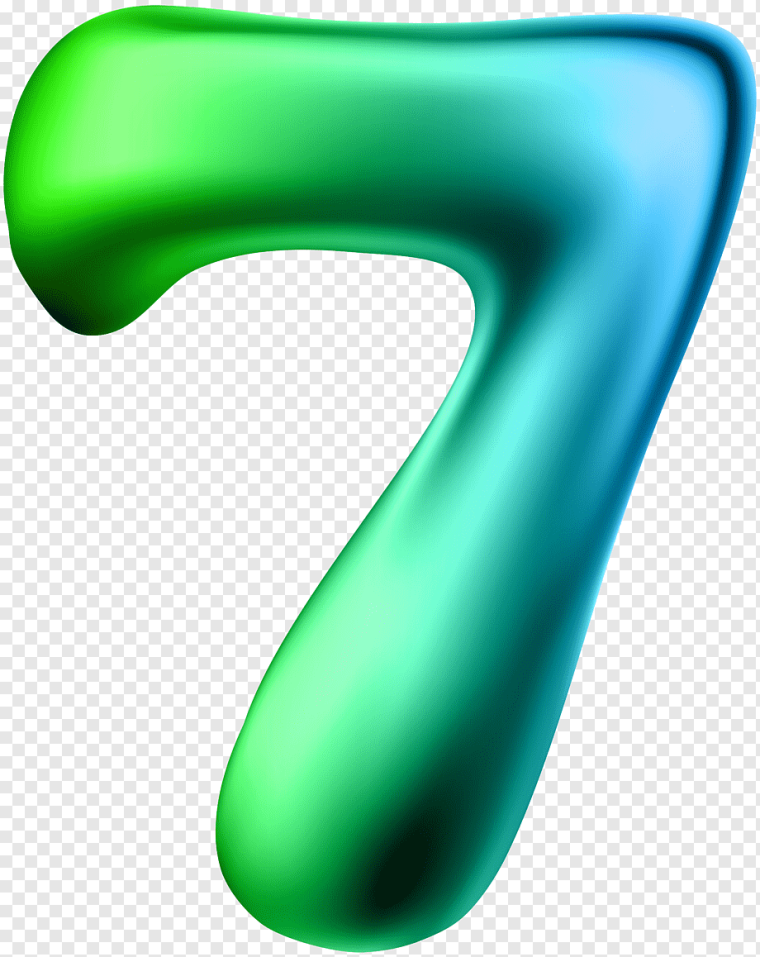 Цифра 7 цветная