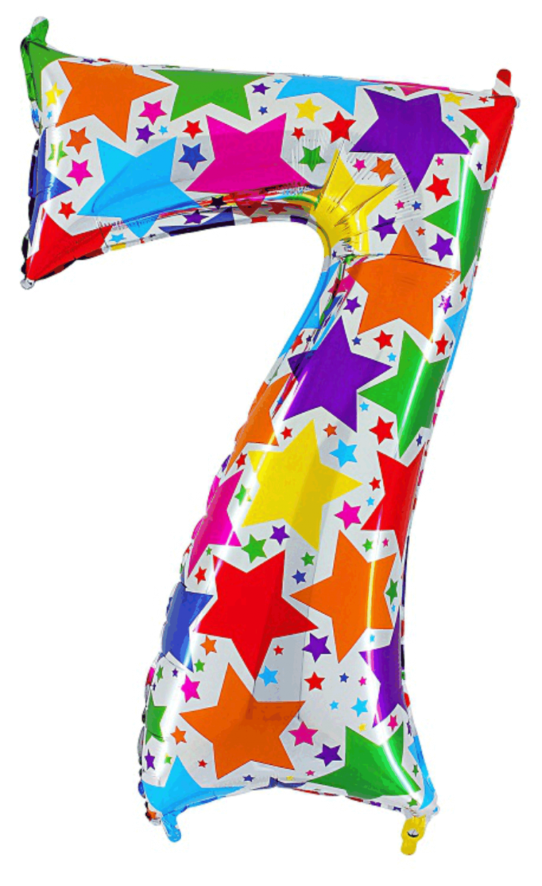 Цифра 7 фольгированная Грабо