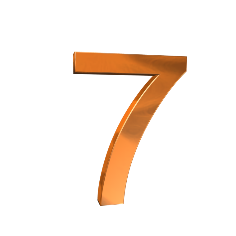 Цифра 7 без фона