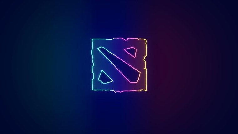 Неоновый значок доты