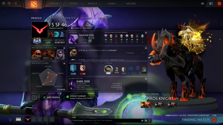 Профиль титана дота 2