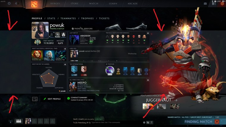 Dota 2 профиль