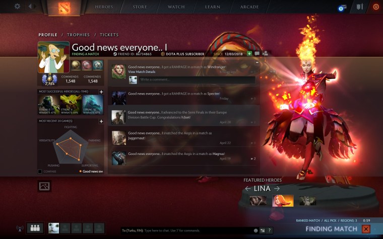 Dota 2 Титан профиль