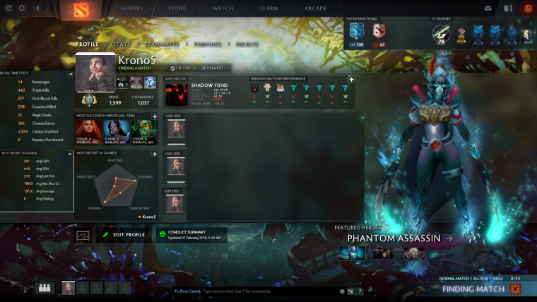 Красивый профиль в доте