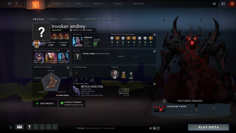 Ранг Титан дота 2 скрин