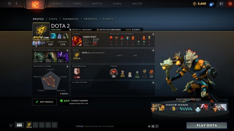 Dota 2 Титан профиль