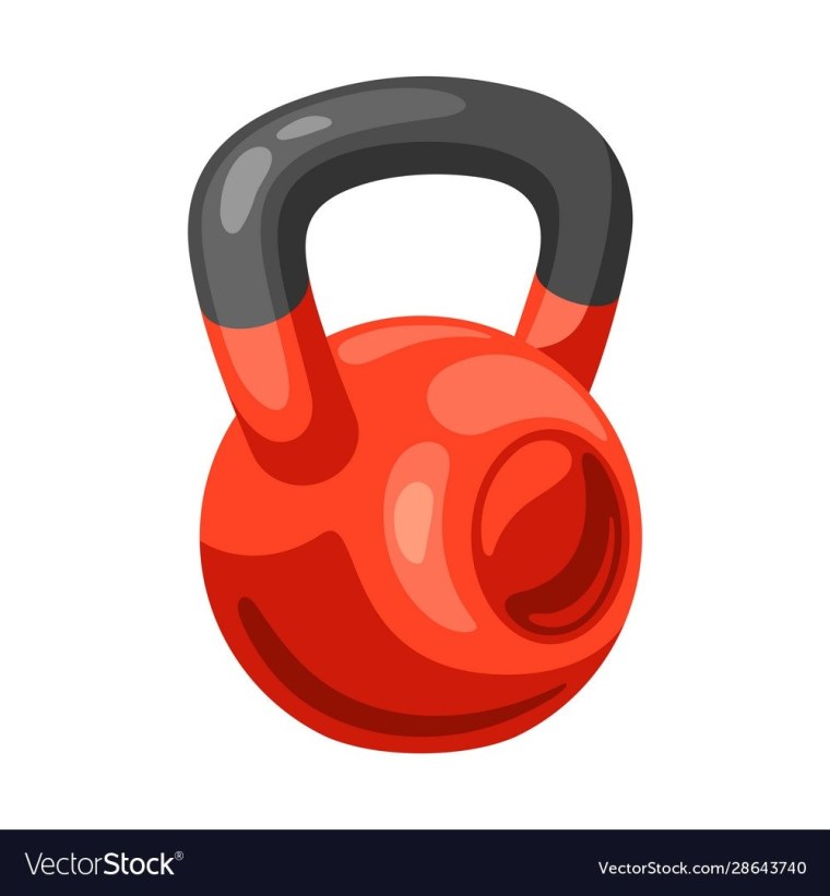 Гиря красная вектор