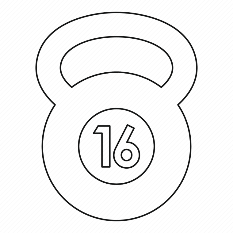 Гиря раскраска для детей