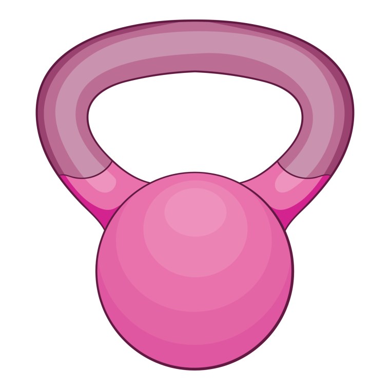 Розовая гиря для метрики