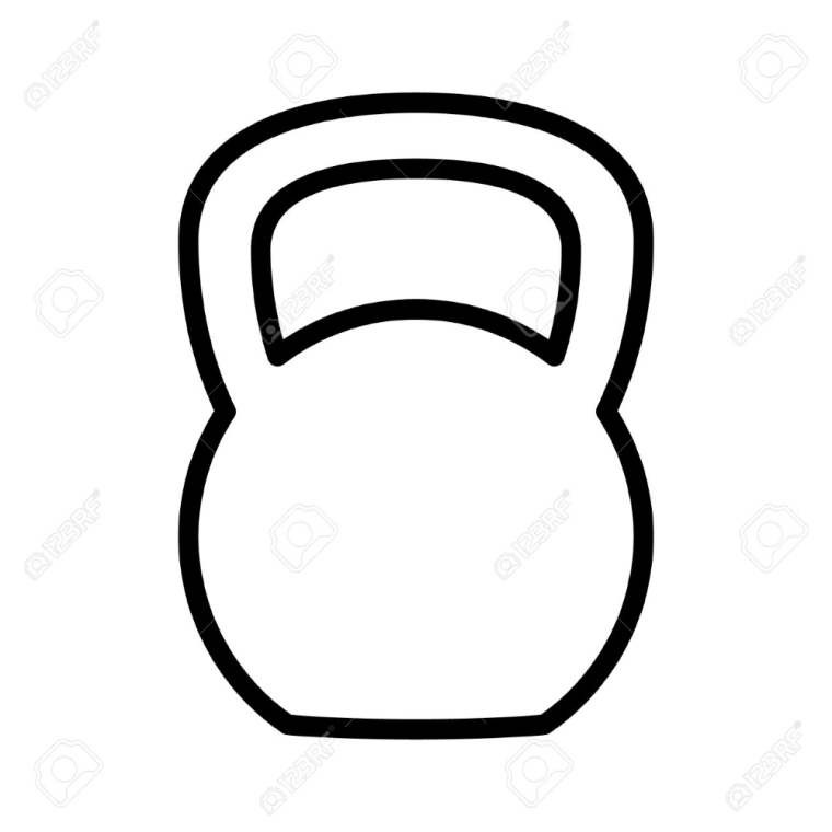 Гиря трафарет