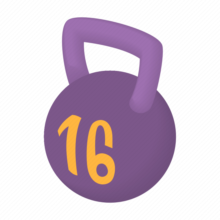 Гиря 16 кг нарисованная