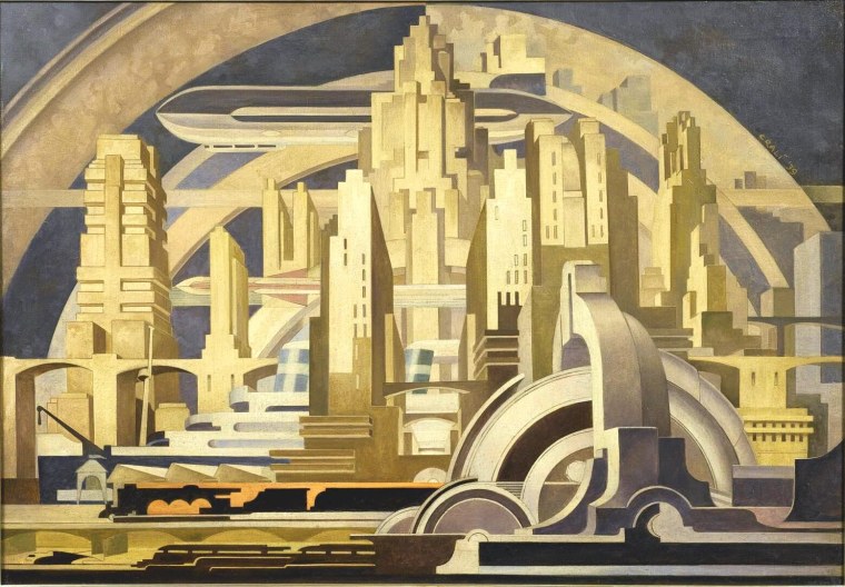 Туллио крали. Городской пейзаж. 1939