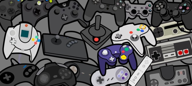 Игровой фон с джойстиками