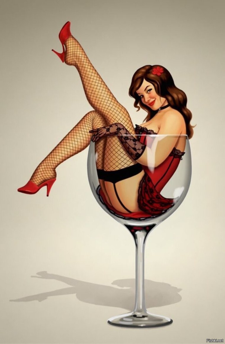 Девушка с бокалом