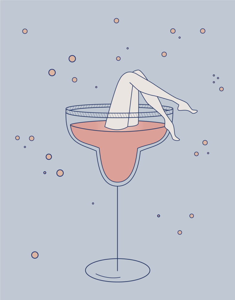 Девушка с бокалом