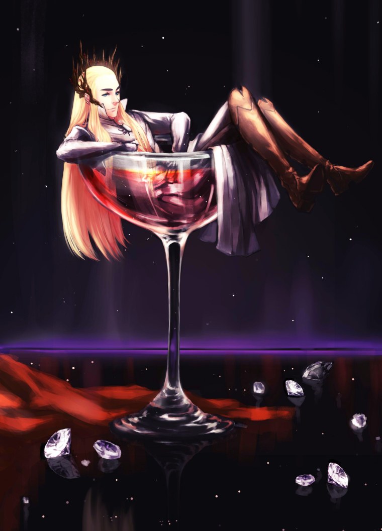 Трандуил с вином