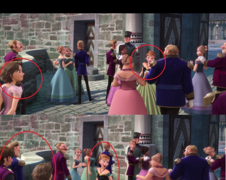 Рапунцель и Юджин в холодном сердце